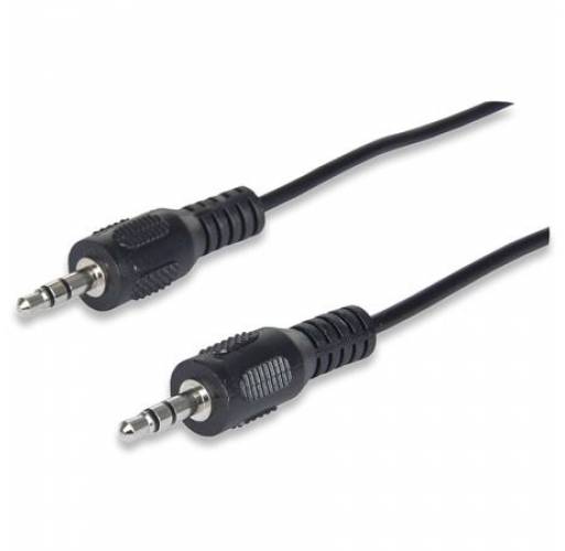 Imagen adicional 1 de Cable Audio  plug 3,5" macho a macho 1,80m Bolsita Manhattan